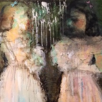 painting of debutantes by Laurel Hausler